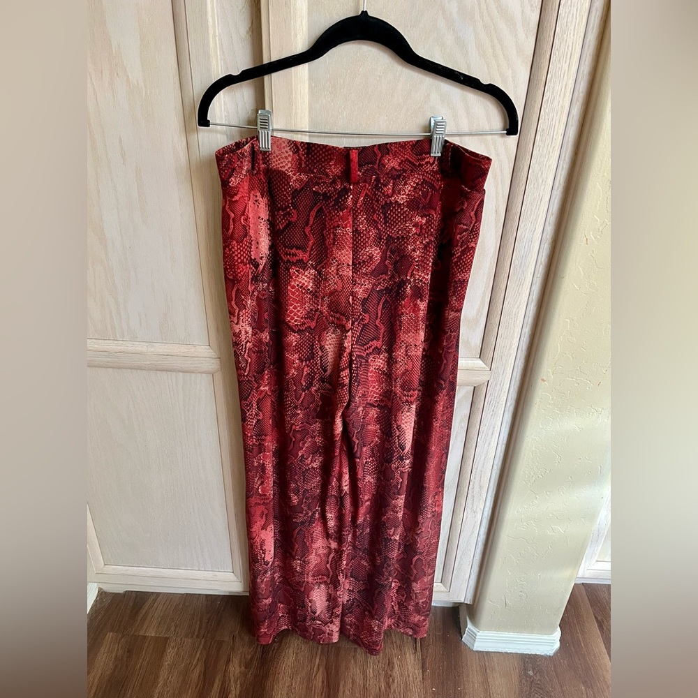 Whbm Python Print Wide Leg Pull On Pants - image 2